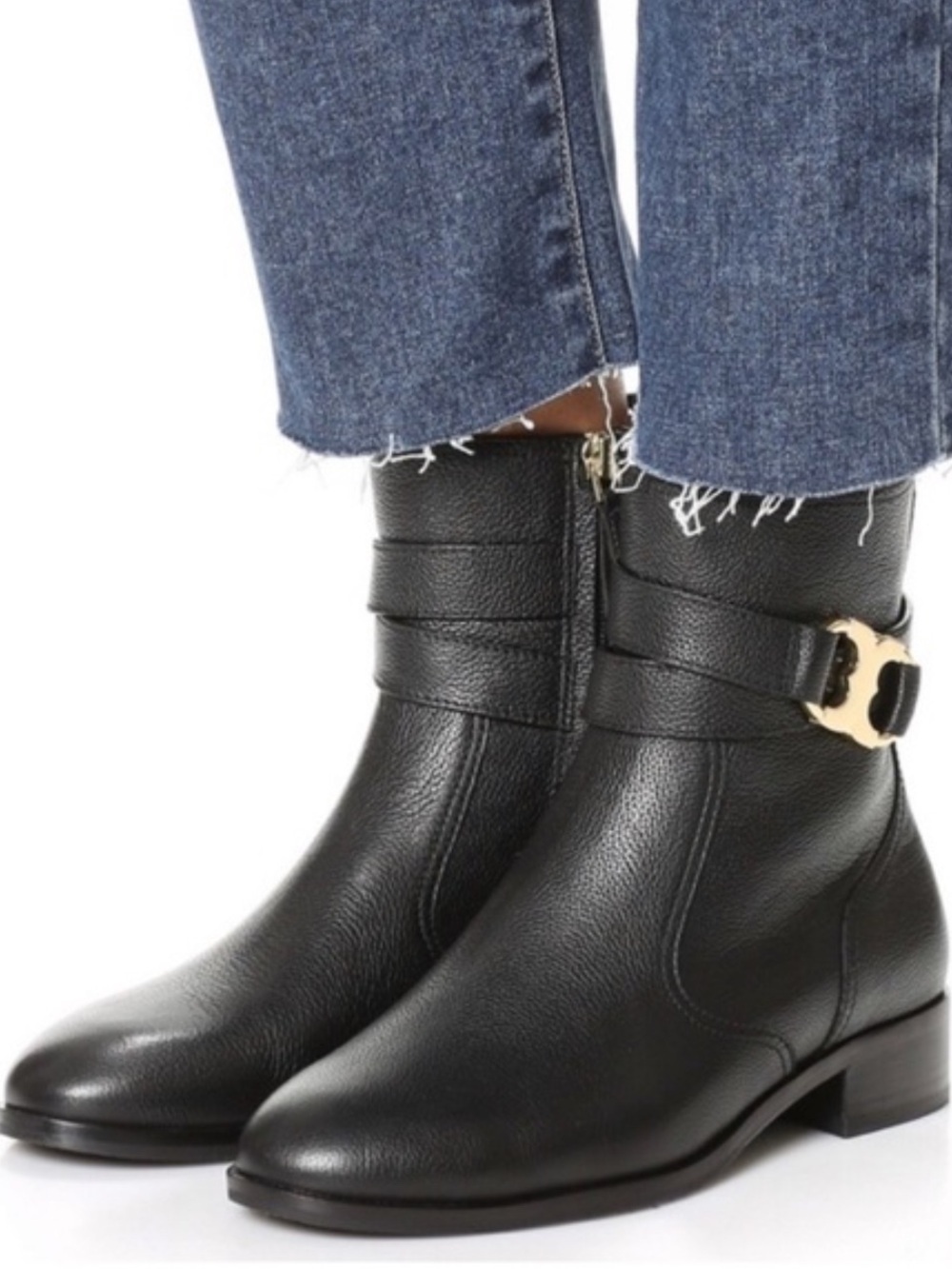 Tory Burch Women's Gemini Link Ankle Booties Leather Size 7.5